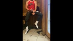 Dilf Jockdad87 Is Horned up in the Sauna Again!