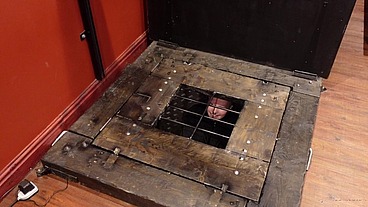 Straightjacketed in a very secure underground box! I was very keen as usual, and a bit giggly, and Sinister had some fun manh...