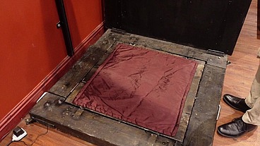 Straightjacketed in a very secure underground box! I was very keen as usual, and a bit giggly, and Sinister had some fun manh...