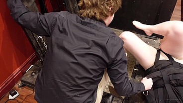 Straightjacketed in a very secure underground box! I was very keen as usual, and a bit giggly, and Sinister had some fun manh...