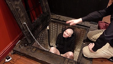Straightjacketed in a very secure underground box! I was very keen as usual, and a bit giggly, and Sinister had some fun manh...