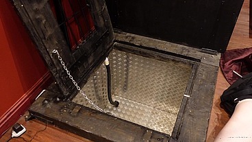 Straightjacketed in a very secure underground box! I was very keen as usual, and a bit giggly, and Sinister had some fun manh...