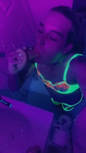 Pretty rave girl ready to party