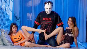 ”Horny petite small titties teen stepsisters fucks fake huge dick Jason Voorhees”