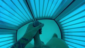 Couple Fucking Hard in Public Solarium Tanning Cabin - Risky Public Sex with People Around FULL VIDEO