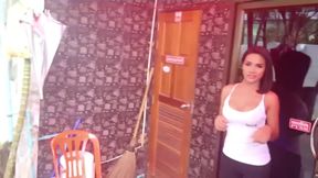 Ladyboys outside a bar in Thailand
