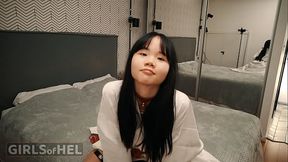 18 yo teen in bondage - bdsm, panty stuffing, and rough sex