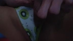 Sexy milf has a wet, fat pussy surprise under her kiwi panties for you