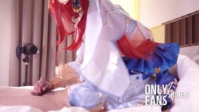 Nilou cosplay face sitting raw anal femdom blowjob femboy