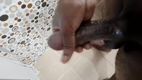 I Stimulate My Big Black Cock