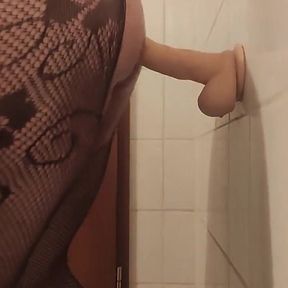 Chubby sissy anal training