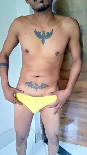 Yellow Thong Size Check