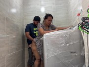 Stepson fucks me in the laundry room while his dad goes out to the supermarket- CulonaArdiente32