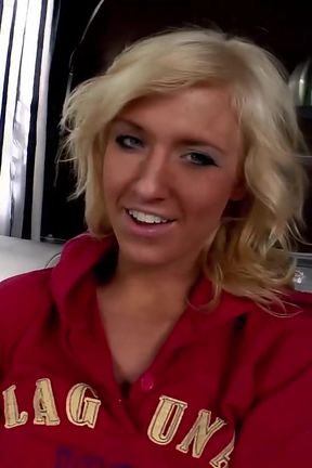Fucking a Sexy Blonde Babe on My Couch and Giving Her a Facial