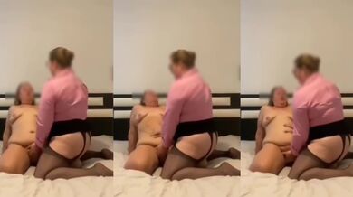 Dominant lesbian stepmom has me squirt with her strap on