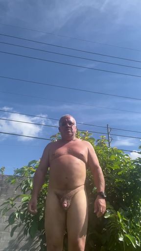 Me Nude in the Backyard