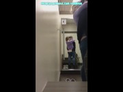 Nerdy Girl with Glasses Sucks and Fucks for First Time in Public Store