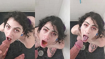 Cute puppy girl begs for piss