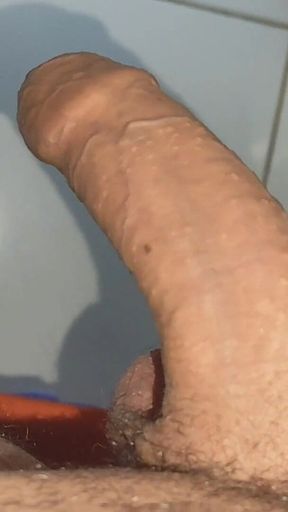 Big Uncircumcised Dick Opening Phimosis of the Glans.