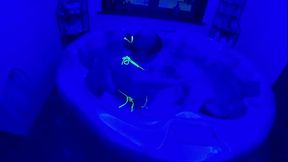 Ultraviolet pleasure in a bikini