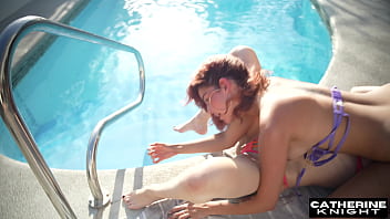 AGATHA VEGA AND CATHERINE KNIGHT LESBIAN SEX BY THE POOL