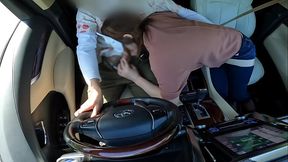 An affair video with a married woman in a car