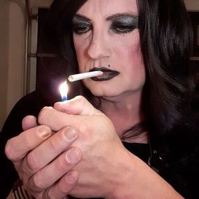 Tranny slave smoking