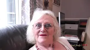 Mature British MILF Claire shows off big tits and sucks cock