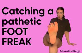 Catching a Pathetic FOOT FREAK