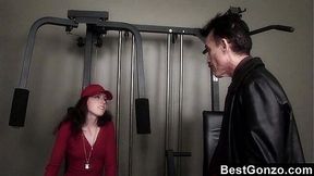 Anything goes with horny babysitter: blowjob, doggystyle, facial, petite