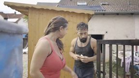 Hungry Man Gets Showered and Has to Fuck for Food