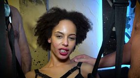 lia-amalia in cock paradise - creampie gangbang with skinny ebony girl