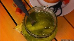 ”BBW femdoms wax bound man”