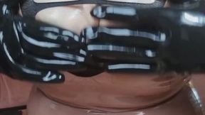 Mistress Orgasms with Doxy During Latex JOI Countdown CEI