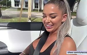 Big tits and ass hayley davies fucks in car