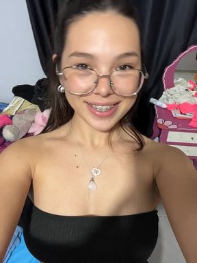 Smiling woman in glasses