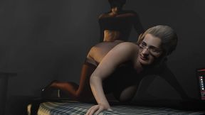 thick cougar bend over on the bed