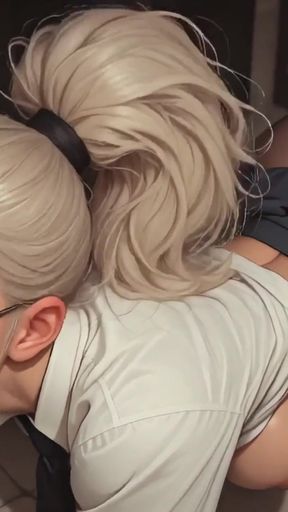 Big Boobs Secretary Sloppy Blowjob and Wet Pussy Fuck! Ai Generated. Animated porn   Clip 2