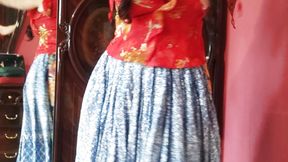 Look under the gypsy skirt