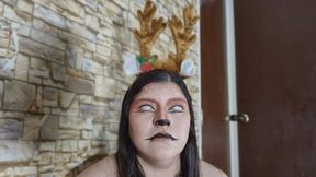 Rolling eyes makeup puppy Christmas - Eyes fetish