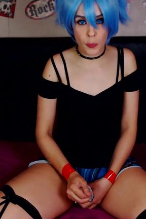 Cosplay. Futanari JOI with Huge Cumshot