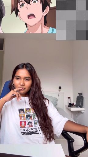 Petite Indian miaz reacts to Amanee