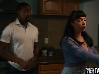 Big boobs curvy MILF performs exorcism by fucking her BBC husband