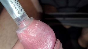 edging to orgasm - measuring my precum and cum