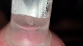 edging to orgasm - measuring my precum and cum