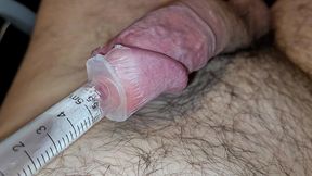 edging to orgasm - measuring my precum and cum