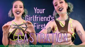 YOUR GIRLFRIEND'S FIRST CASTRATION - Sadistic Elastration Gelding POV Roleplay by Miss Faith Rae with Reproductive Denial and POV Bondage -- 4k