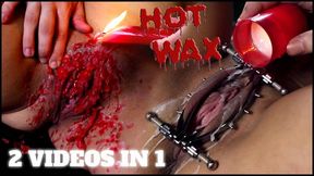 Hot candle wax in my pussy + hardcore waxplay in her body and pussy