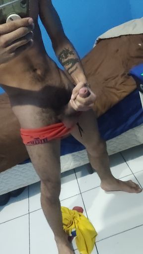 Cumming in the Mirror