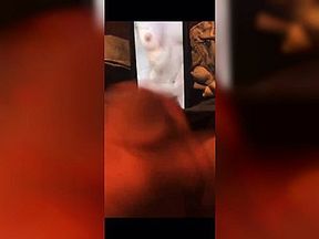 Jerking off to a seductive Asian girl with big tits